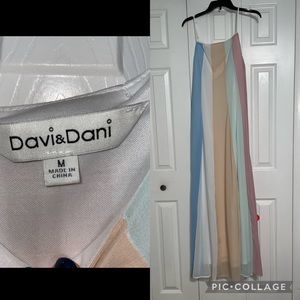 Multi color long maxi dress